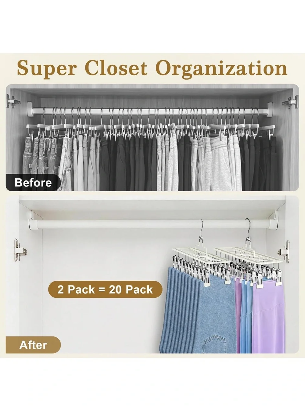 Multi-Clip Hanging Dryer Rack in Cream - 32 Stainless Clips